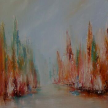 Pintura intitulada "Le grand canal" por Patrice Brunet, Obras de arte originais