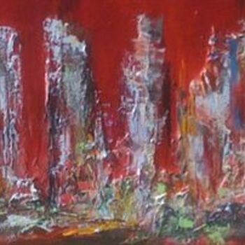 Painting titled "Banlieue" by Patrice Brunet, Original Artwork