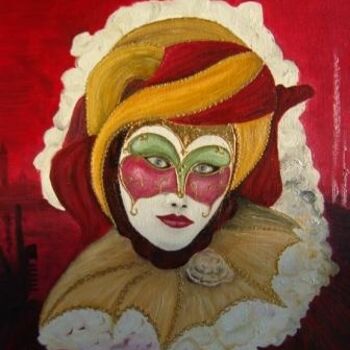 Pittura intitolato "Carnaval de Venise…" da Patrice Butel, Opera d'arte originale, Olio