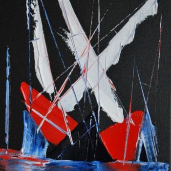 Schilderij getiteld "Fortune de mer" door Patrice Butel, Origineel Kunstwerk, Olie