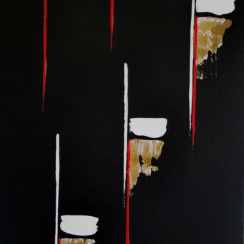 Malerei mit dem Titel "Eskalator-106" von Patrice Butel, Original-Kunstwerk, Öl