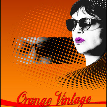 Digital Arts titled "Orange Vintage" by Patrice Couepel, Original Artwork, Photo Montage