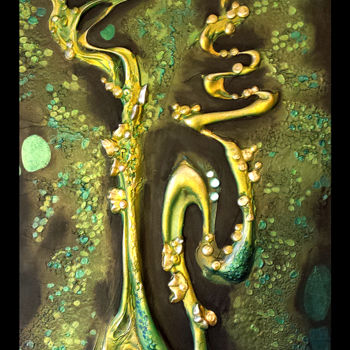 Peinture intitulée "Jade" par Patrice Dufour, Œuvre d'art originale, Acrylique