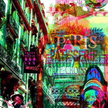 Arts numériques intitulée "Paris colors" par Patrice Fligny, Œuvre d'art originale, Photo montage