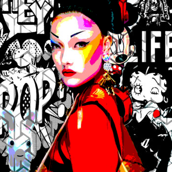 Digital Arts titled "chinese pop dessin" by Patrice Fligny, Original Artwork, 2D Digital Work