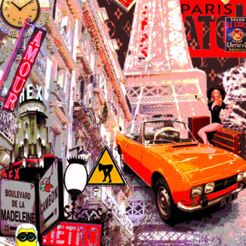 Grafika cyfrowa / sztuka generowana cyfrowo zatytułowany „paris match 21” autorstwa Patrice Fligny, Oryginalna praca, 2D pra…
