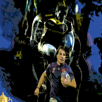 Digital Arts titled "Dupont rugby" by Patrice Fligny, Original Artwork, Acrylic
