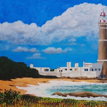 Painting titled "Le Phare de José Ig…" by Patrice Fouchard, Original Artwork, Acrylic