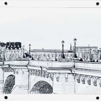 Design intitulada "PARIS Pont-Neuf (El…" por Patrice Le Houedec, Obras de arte originais, Luminaria