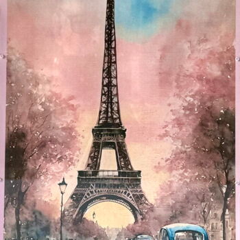 Desenho intitulada "La Tour Eiffel (Ele…" por Patrice Le Houedec, Obras de arte originais, Imagem gerada por IA