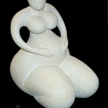 Скульптура под названием "Natalis" - Patrice Lecomte, Подлинное произведение искусства, Камень