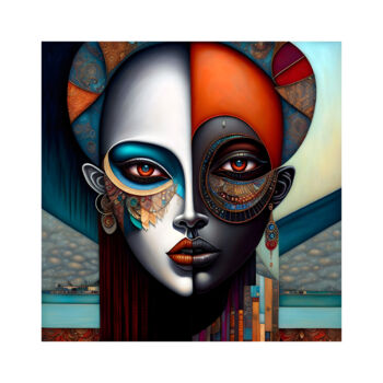 Digital Arts titled "SAGA AFRIKA 5" by Patrice Vial, Original Artwork, Digital Painting