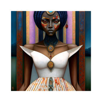 Arte digitale intitolato "SAGA AFRIKA 20" da Patrice Vial, Opera d'arte originale, Pittura digitale
