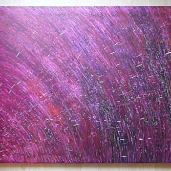 Painting titled "Structure mauve" by Patrice Behra, Original Artwork, Acrylic