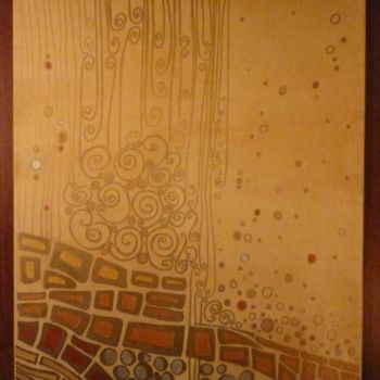 Peinture intitulée "Arabesques d'or et…" par Patrice Behra, Œuvre d'art originale, Acrylique