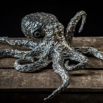 Sculpture titled "Octopus" by Bueno Patrice, Original Artwork, Metals