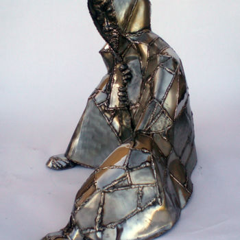 Sculpture titled "L'indiferece" by Bueno Patrice, Original Artwork, Metals