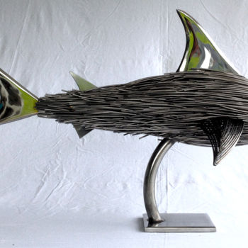 Sculpture titled "Quin" by Bueno Patrice, Original Artwork, Metals