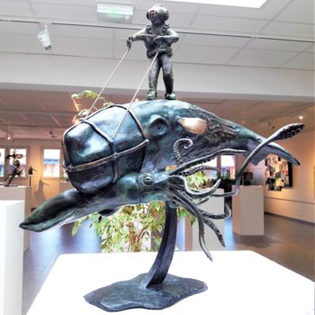Sculpture intitulée "Cach dans leau" par Bueno Patrice, Œuvre d'art originale, Métaux