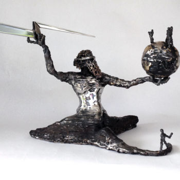 Sculpture titled "Deracine" by Bueno Patrice, Original Artwork, Metals