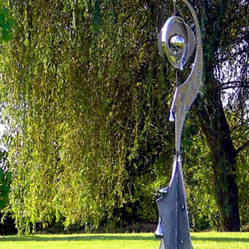 Sculpture titled "Lagrimas del mundo" by Bueno Patrice, Original Artwork, Metals