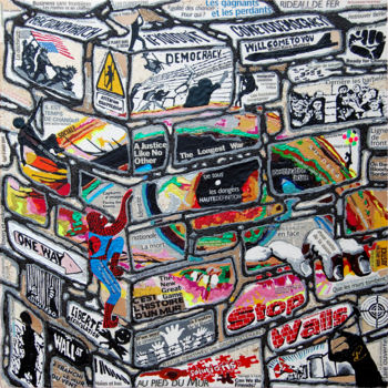 Картина под названием "Stop-walls" - Patrice Chambrier, Подлинное произведение искусства, Трафарет