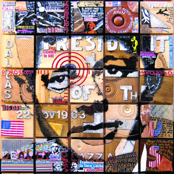 Collages titled "J.F.K. Tears" by Patrice Chambrier, Original Artwork