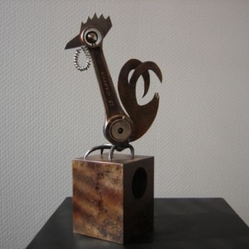 Sculpture titled "le coq" by Patrice Kauffmann, Original Artwork