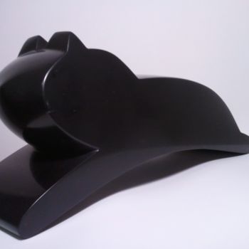 Sculpture intitulée "blackcat" par Patrice Kauffmann, Œuvre d'art originale