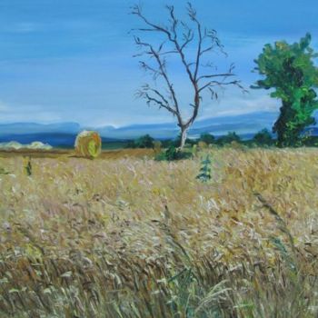 Peinture intitulée "champ de blés murs…" par Patrice Mazouz, Œuvre d'art originale, Huile