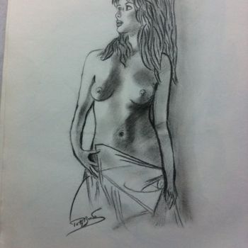 Dessin intitulée "La gitane" par Patricia Alia Bravo, Œuvre d'art originale, Pastel