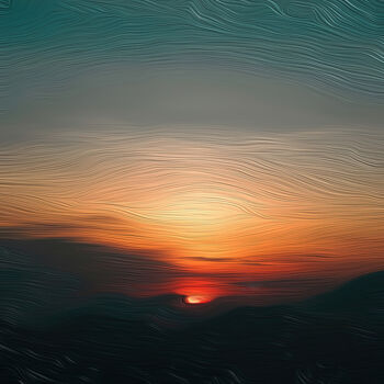Digitale Kunst mit dem Titel "Sunset" von Patricia Antonio, Original-Kunstwerk, Digitale Malerei