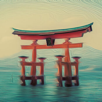 Arts numériques intitulée "Japanese Art Archit…" par Patricia Antonio, Œuvre d'art originale, Photo montage