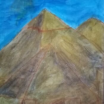 Pintura titulada "Pirámides" por Patricia Brown (Artedibujopbrown), Obra de arte original, Acuarela