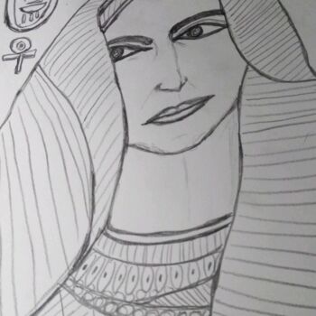 Drawing titled "Mujer arabe" by Patricia Brown (Artedibujopbrown), Original Artwork, Pencil