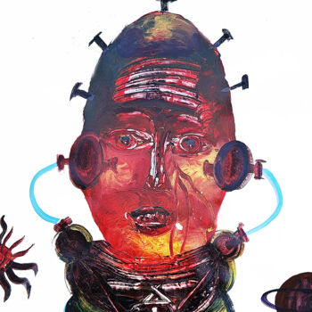 Schilderij getiteld "Freak 2" door Patrícia Calmon, Origineel Kunstwerk, Acryl