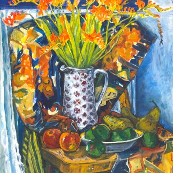 Pintura titulada "Autumn colours with…" por Patricia Clements Art, Obra de arte original, Oleo Montado en Bastidor de camill…