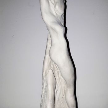 Скульптура под названием "Nu à l'écorce" - Olympe/Patricia Dubois, Подлинное произведение искусства, Керамика