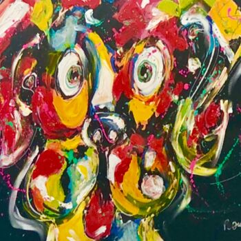 Painting titled "Arty Chien Pop Art" by Patricia Ducept (Art'Mony), Original Artwork, Acrylic