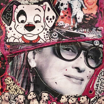 Collages intitulée "Arty 101 dalmatiens" par Patricia Ducept (Art'Mony), Œuvre d'art originale