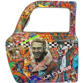 Pintura titulada "Steve Mc Queen "la…" por Patricia Ducept (Art'Mony), Obra de arte original, Metales