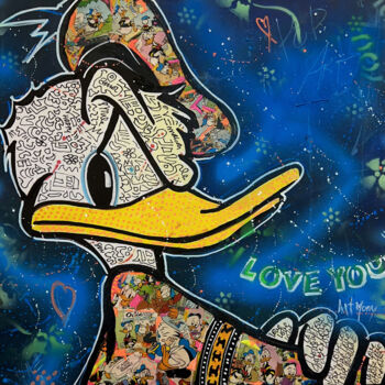 Painting titled "Arty Pop Donald" by Patricia Ducept (Art'Mony), Original Artwork, Acrylic