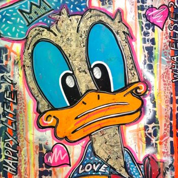 Malerei mit dem Titel "Donald love life" von Patricia Ducept (Art'Mony), Original-Kunstwerk, Acryl