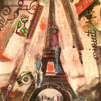 Schilderij getiteld "ARTY' Paris.jpg" door Patricia Ducept (Art'Mony), Origineel Kunstwerk, Acryl