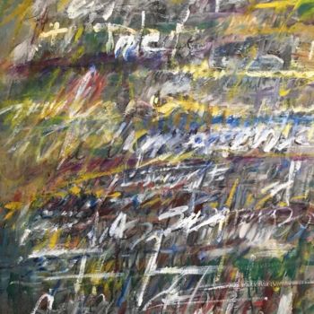Painting titled "Ecriture" by Patricia Taieb, Original Artwork, Oil