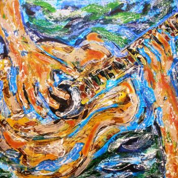 Pintura titulada "Entre dos aguas" por Patricia Fernández Miranda (Pafermi), Obra de arte original, Acrílico