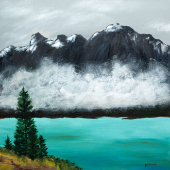 Картина под названием "Foggy Morning" - Patricia Gould, Подлинное произведение искусства, Акрил Установлен на Деревянная рам…