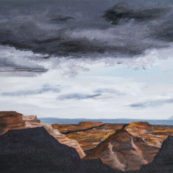Pittura intitolato "Storm Approaching t…" da Patricia Gould, Opera d'arte originale, Acrilico Montato su Telaio per barella…