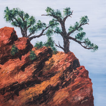 Картина под названием "Survivors" - Patricia Gould, Подлинное произведение искусства, Акрил Установлен на Деревянная рама дл…