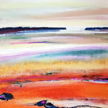 Painting titled "Horizon" by Patricia Le Berre, Original Artwork, Oil